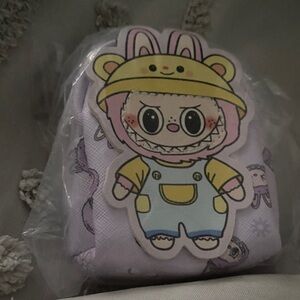 Playful Character Backpack with Yellow Hat